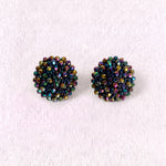 Cargar imagen en el visor de la galería, Aretes Topo Artesanal Azul Grande