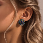 Cargar imagen en el visor de la galería, Aretes Topo Artesanal Tornasol Grande