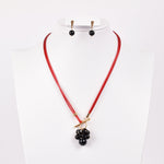 Cargar imagen en el visor de la galería, Collar corbatero Rojo/negro