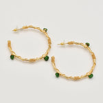 Cargar imagen en el visor de la galería, Aretes Green Maxi Hoops