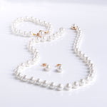 Cargar imagen en el visor de la galería, Collar Perla Mallorca Trío Blanco Medium 8mm