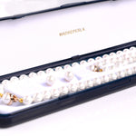 Cargar imagen en el visor de la galería, Collar Perla Mallorca Trío Blanco Small 6mm