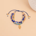 Cargar imagen en el visor de la galería, Pulsera Atrápame Azul Hamsa
