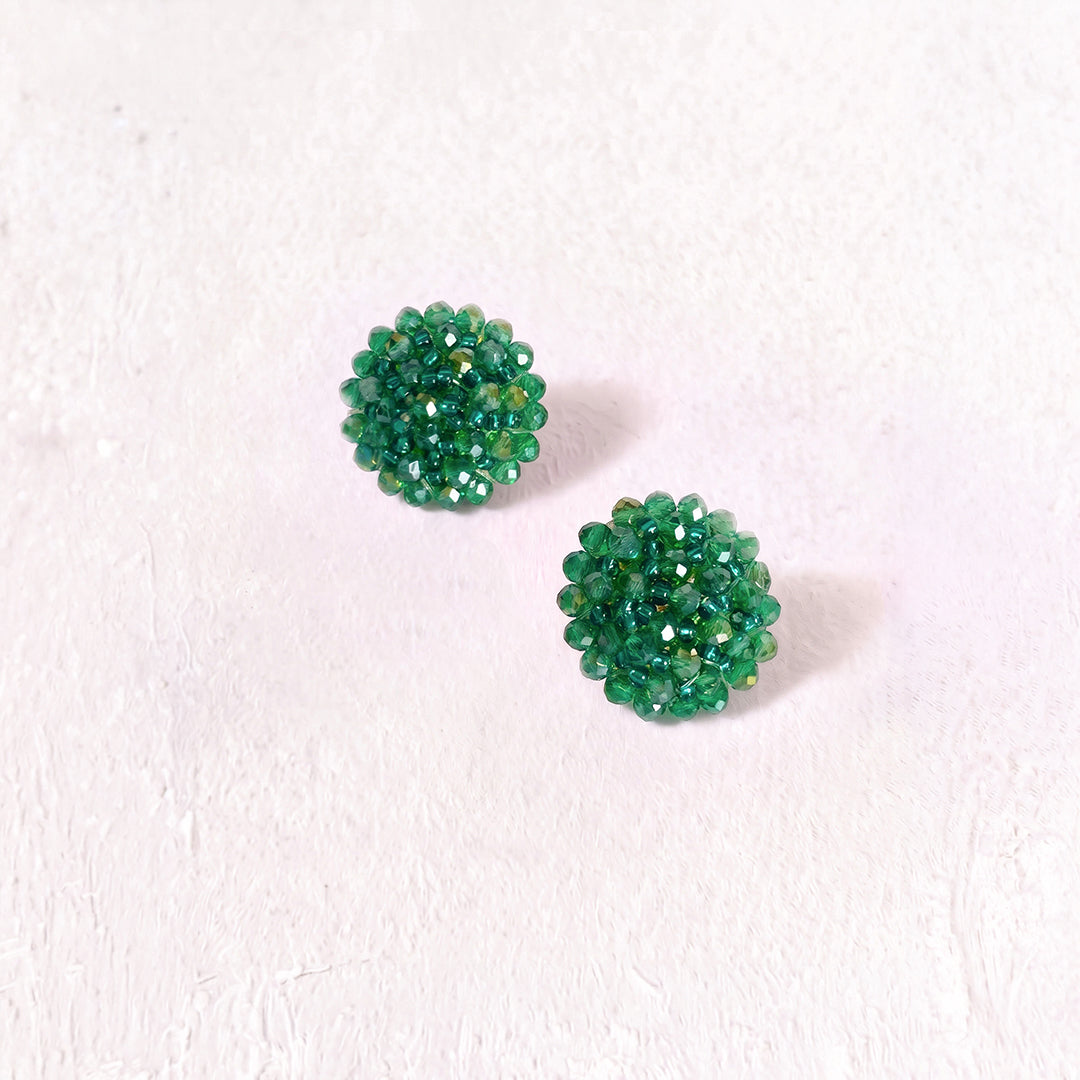Aretes Topo Artesanal Plateado Pequeño