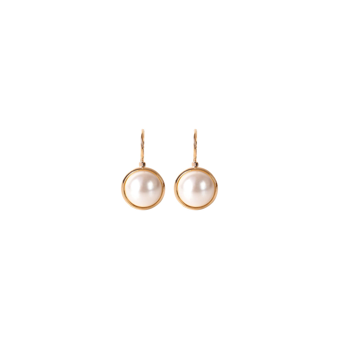 Aretes media Perla Catalan de Mallorca Gold