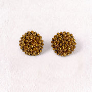 Aretes Topo Artesanal Dorado Grande