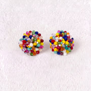 Aretes Topo Artesanal Colores Grande