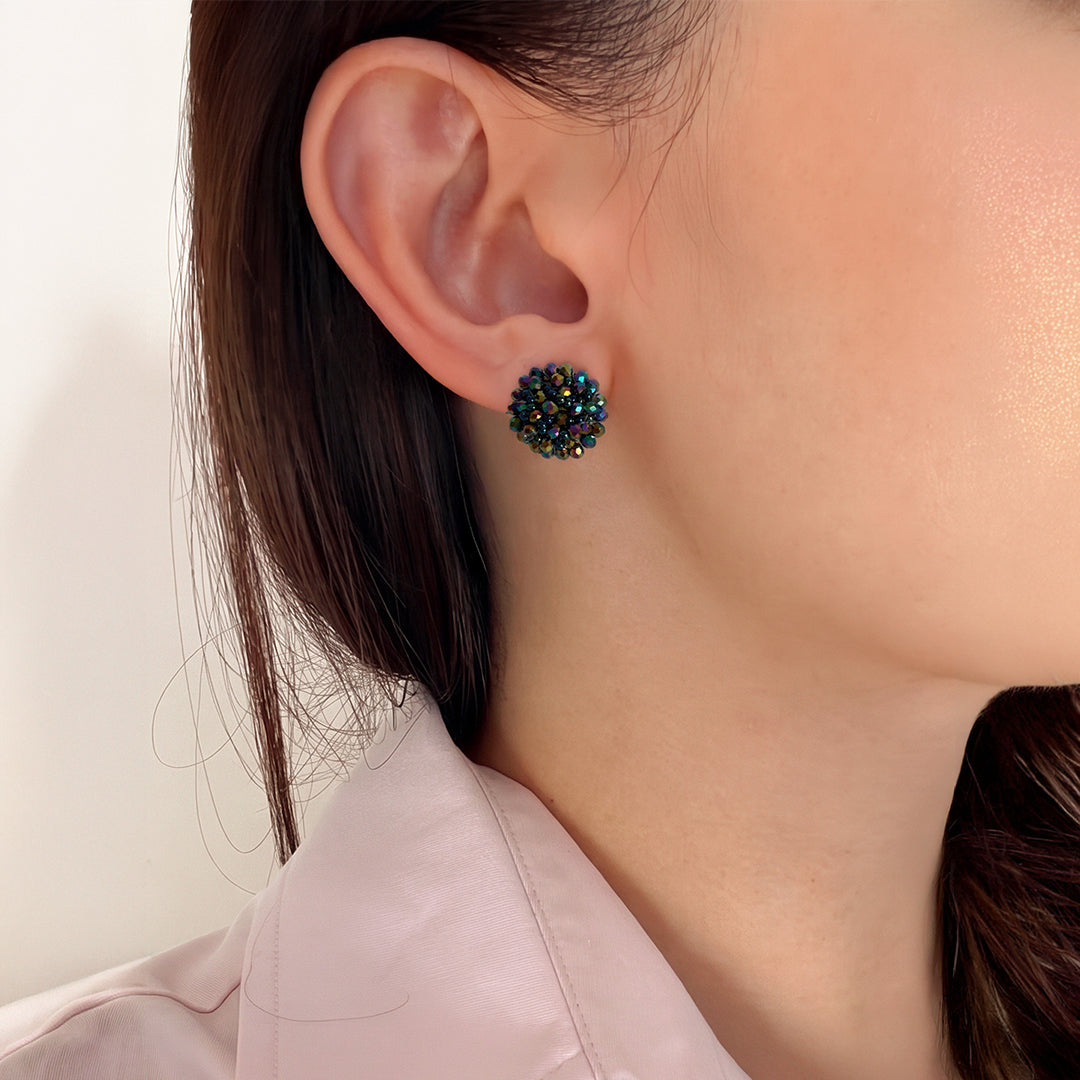 Aretes Topo Artesanal Tornasol Pequeño