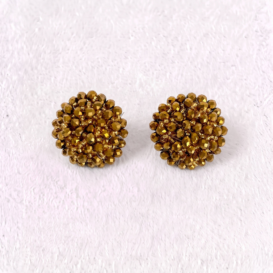 Aretes Topo Artesanal Perla Grande
