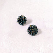 Aretes Topo Artesanal Iridiscente Pequeño