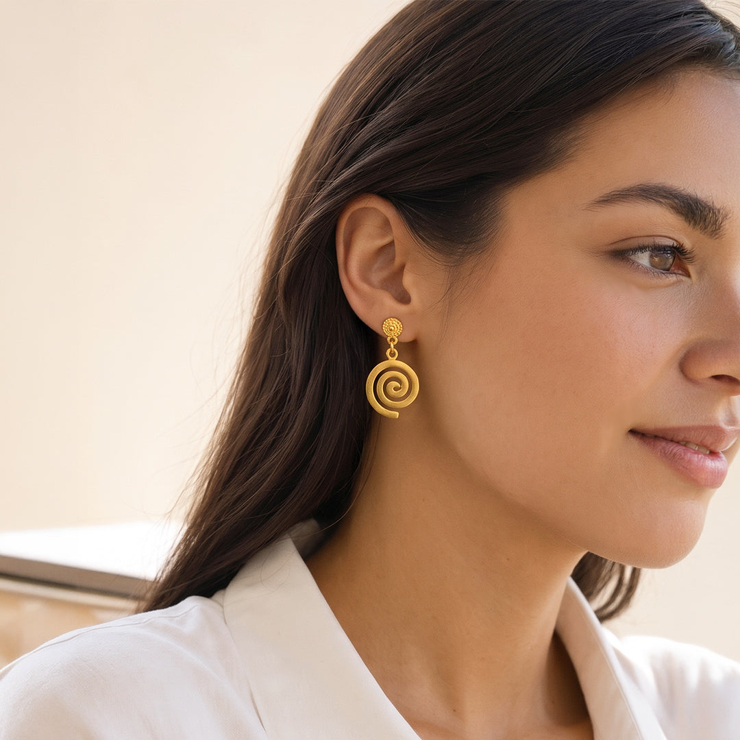 Aretes Topo Altos Espiral Quimbaya