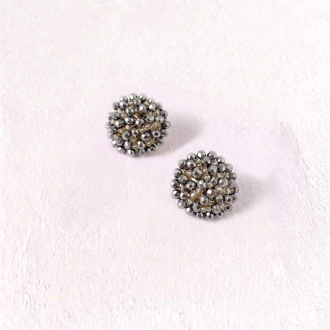 Aretes Topo Artesanal Iridiscente Pequeño