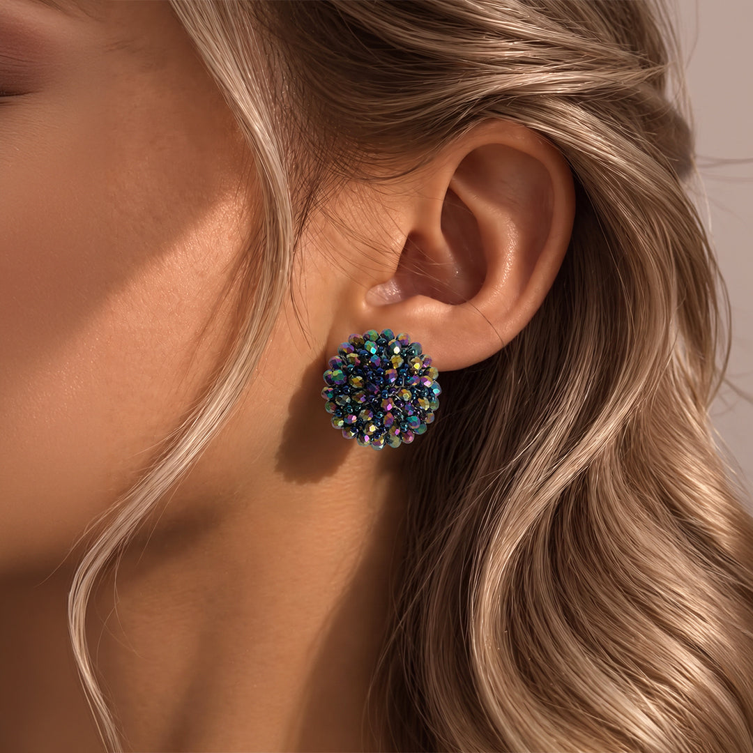 Aretes Topo Artesanal Tornasol Grande