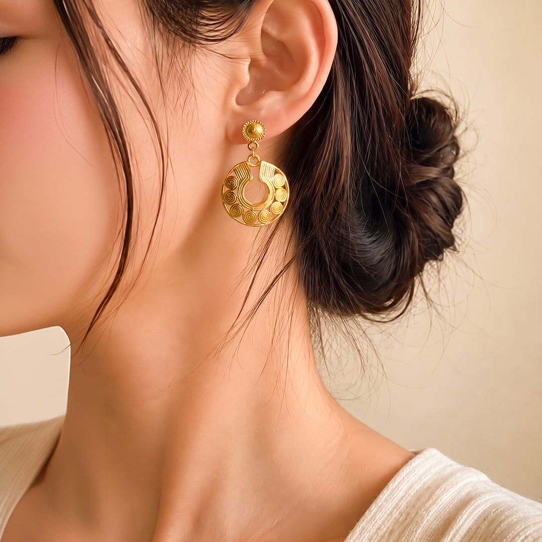 Aretes Topo Altos Círculos Quimbaya