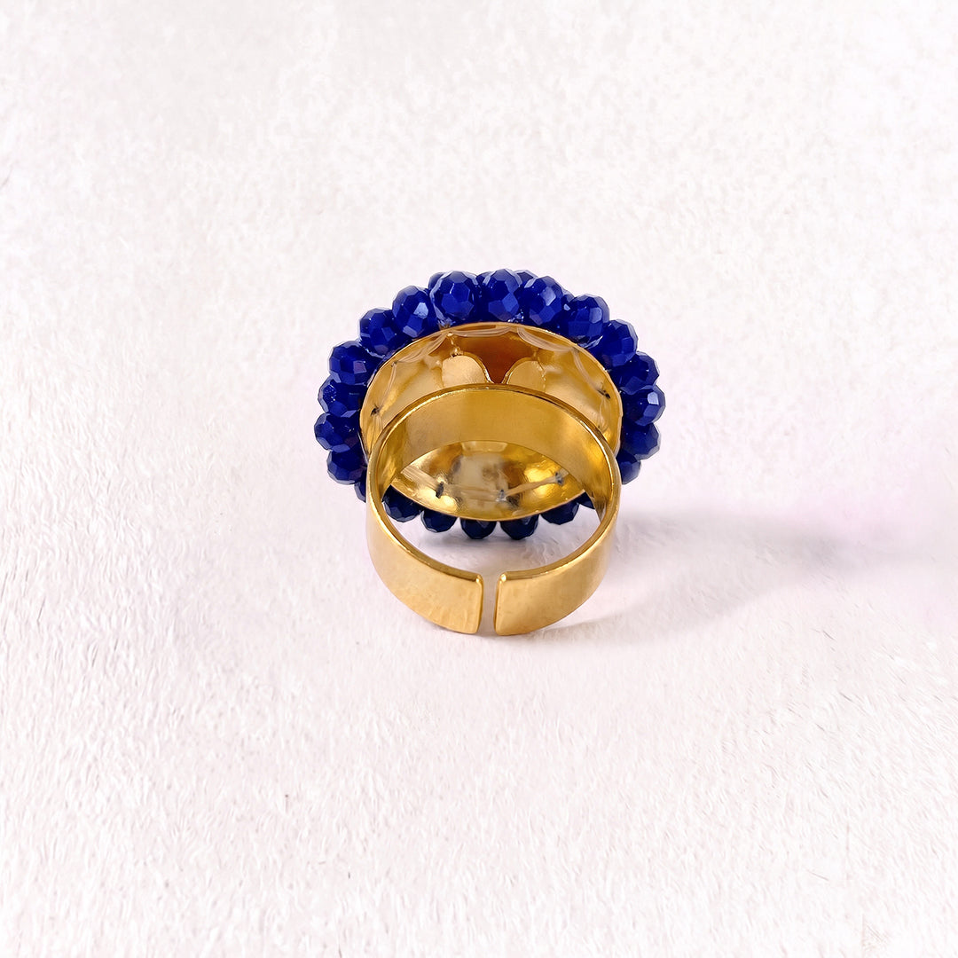 Anillo Artesanal Azul Marino