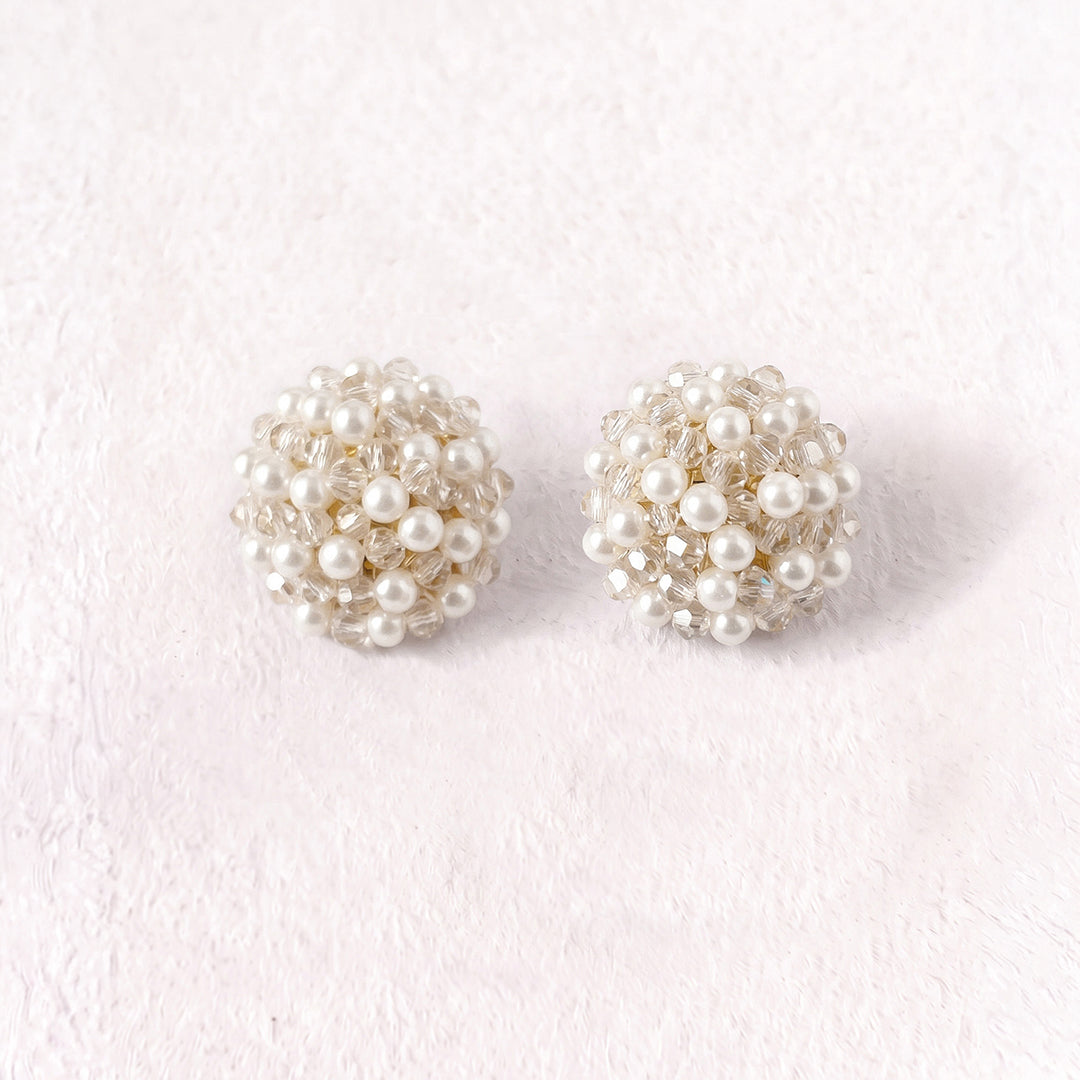 Aretes Topo Artesanal Agua Marina Grande