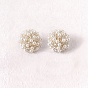 Aretes Topo Artesanal Perla Grande