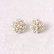 Aretes Topo Artesanal Perla Grande