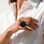 Cargar imagen en el visor de la galería, Anillo Artesanal Negro