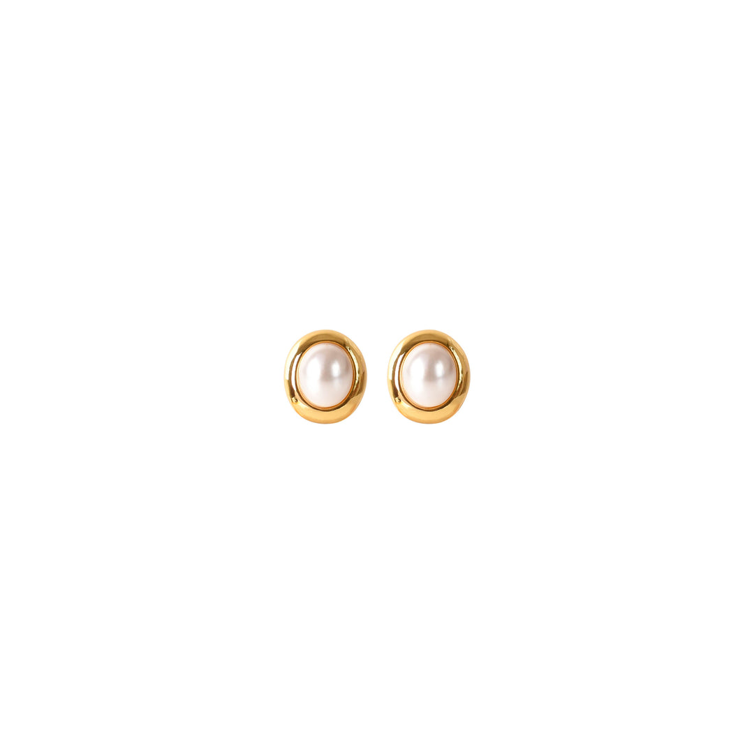 Aretes Perla Oval de Mallorca Gold