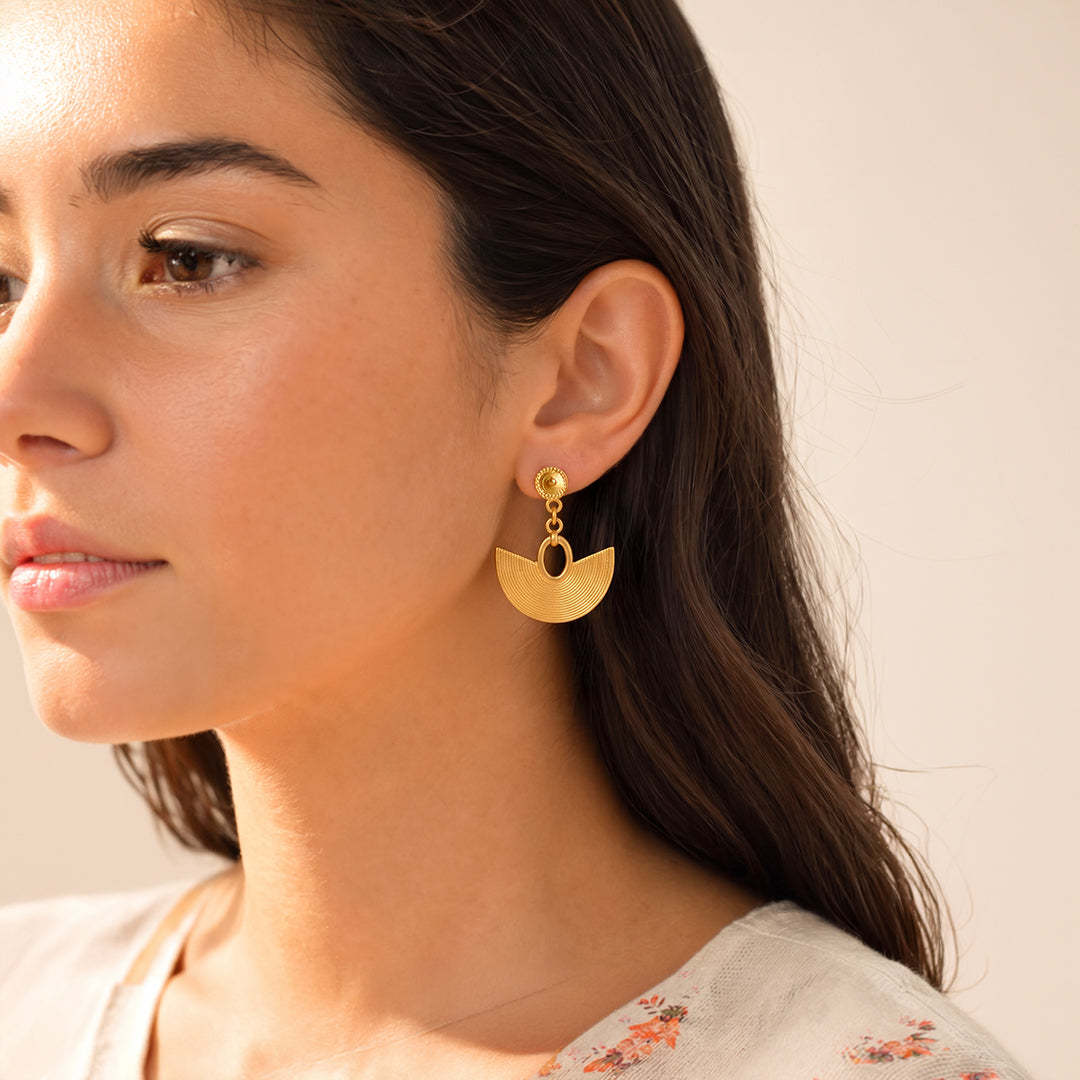 Aretes Topos Altos Abanico Sinú