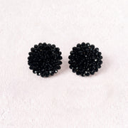 Aretes Topo Artesanal Negros Grande