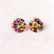 Aretes Topo Artesanal Colores Grande