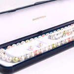 Cargar imagen en el visor de la galería, Collar Perla Mallorca Trío Pastel 8mm
