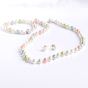 Collar Perla Mallorca Trío Pastel 6mm