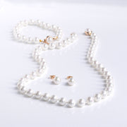 Collar Perla Mallorca Trío Blanco Small 6mm