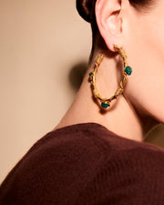 Aretes Green Maxi Hoops